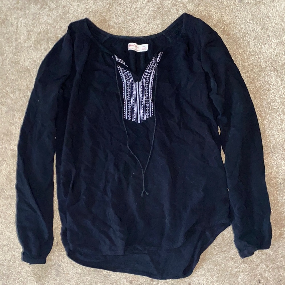 Black Hippie Blouse